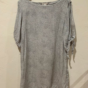 Dalmatian Print Dress With Open Shoulders